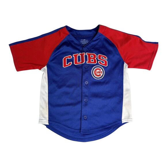 Genuine Merchandise Cubs Boys Baseball Jersey 4T Chicago Sports Shirt Red Blue - Picture 2 of 10